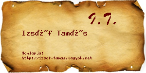 Izsóf Tamás névjegykártya